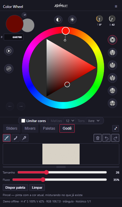 DrawColor paint mixing palette
