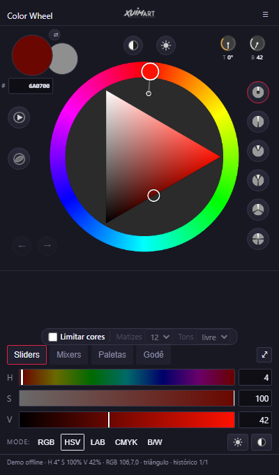 DrawColor wheel and sliders